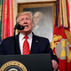 President Donald Trump speaks in the Diplomatic Room of the White House in Washington, Oct. 27, 2019
